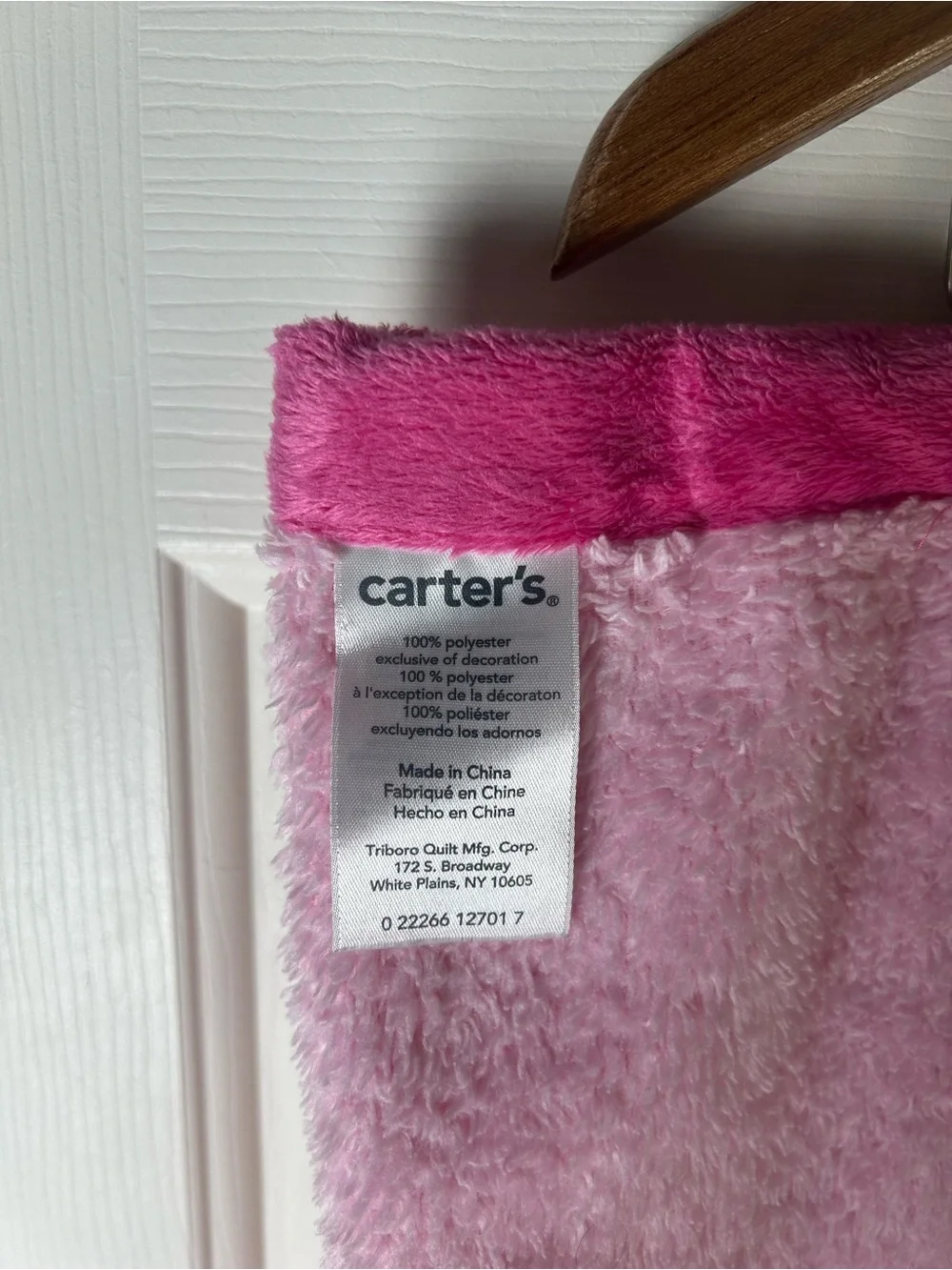 Carter's Two Tone Pink Owl Baby Blanket White Orange Flowers Textured Lovey 2014
